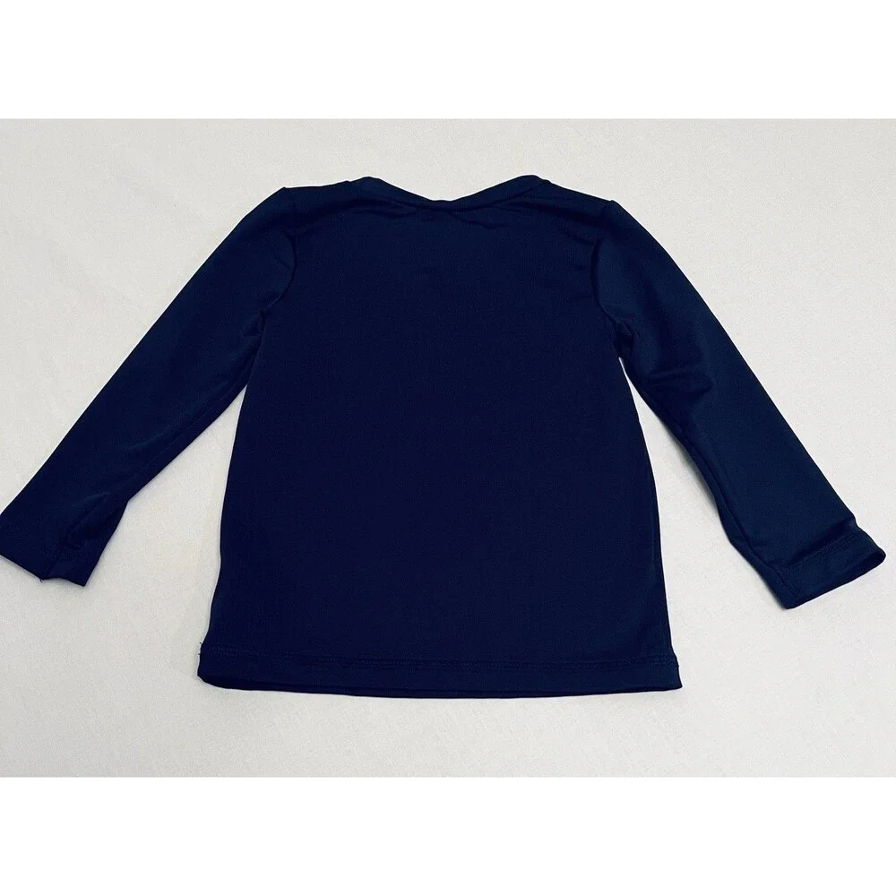 Cat & Jack 2T Navy Solid Long Sleeve Swim Rash Guard Swim Shirt, Unisex Toddler
